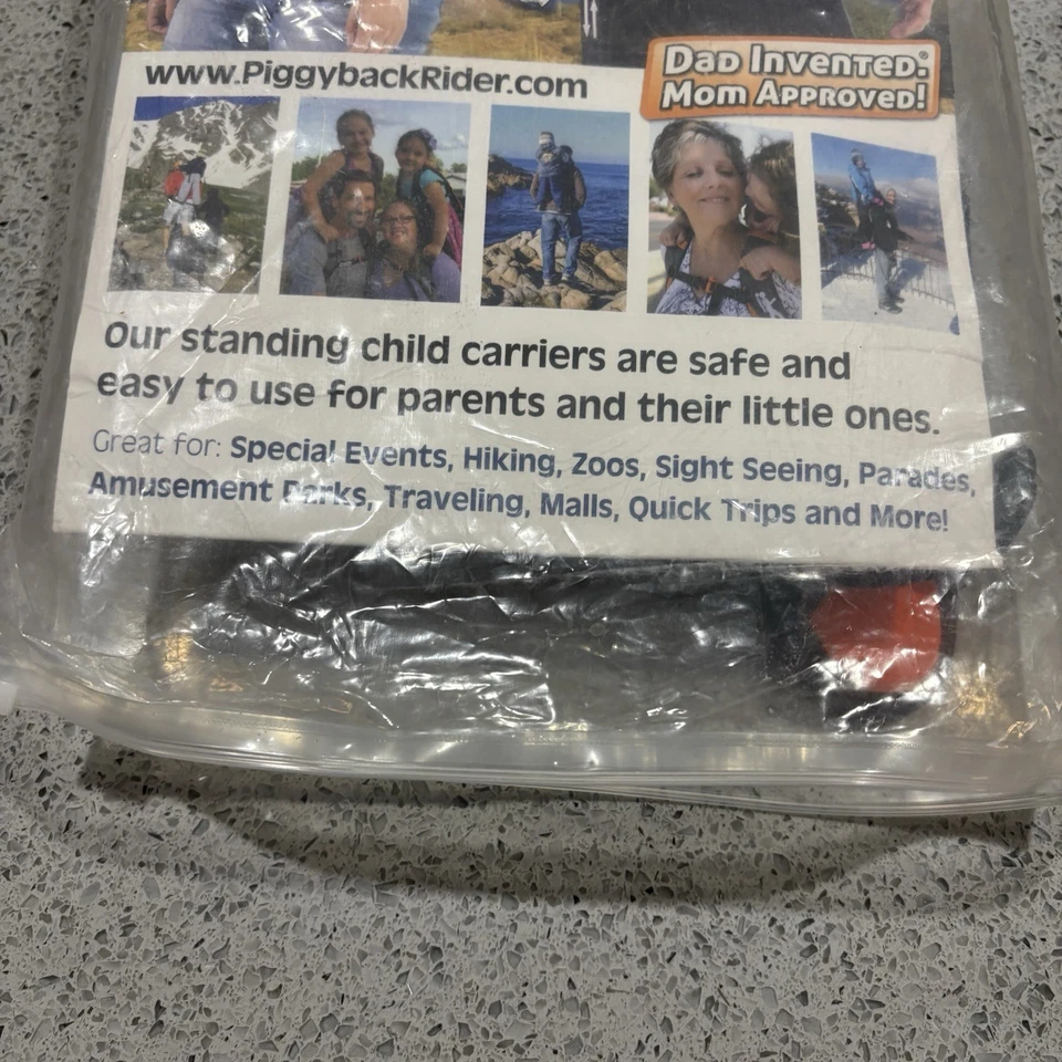 New Piggyback Rider Scout Standing Child Toddler Carrier Backpack Orange, Gift - Image 3 of 4