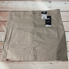 Lee Pioneer Beige Mid-Rise Skort, Size 18M, Ultrasoft Waistband,Comfort,Logo,NWT