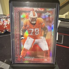 Topps 2023 Chrome Parallel Tristan Wirfs Tampa Bay Buccaneers #287 Pig Skin