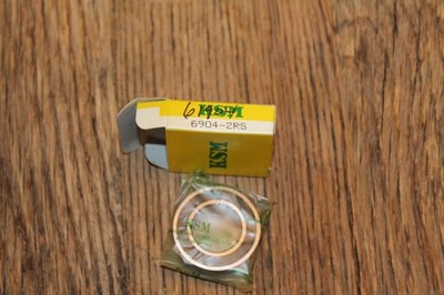 KSM Ball Bearing, 20mm Bore, 2 Rubber Seals Mfr # 6904 2RS
