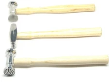 3pc - Double-Sided Metal Jewelry Texture Chasing Repousse Hammer 6 Patterns