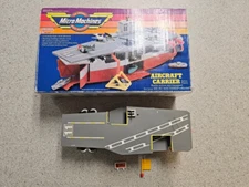 Galoob Micro Machines Aircraft Carrier Playset Base w/ Box. INCOMPLETE