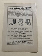 Spalding Hackey Patent Ankle Supporters & Stockings 1903 Football 4X6 Ad