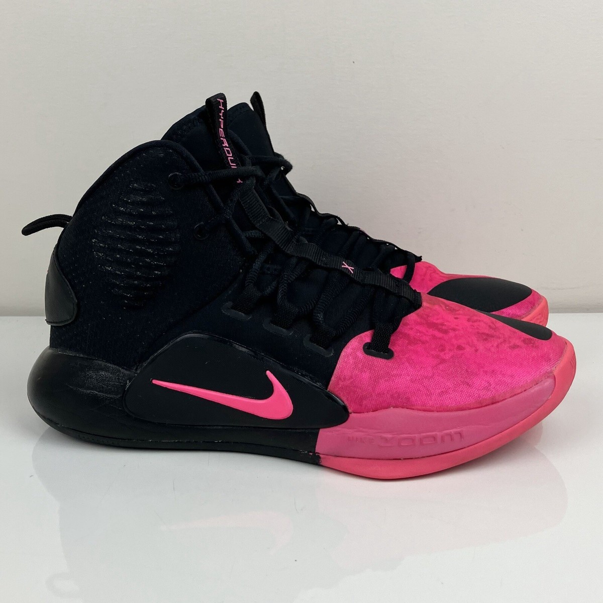 Nike Men's Size 7.5 Hyperdunk X Kay Yow Black Pink Athletic