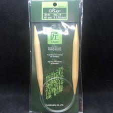 Clover Takumi Bamboo Circular Knitting Needles 24" Size 17 New