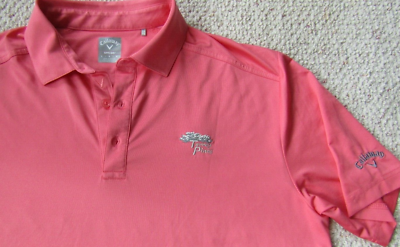 TORREY PINES San Diego CA short sleev Salmon pink Polo Golf Shirt