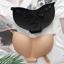 Womens Silicone Buttocks Padded Bum Butt Hip Knickers Fake Size Enhancer Panties