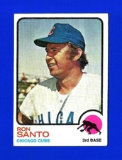 1973 Topps SET BREAK #115 RON SANTO EXMINT HOF CHICAGO CUBS (SB7)