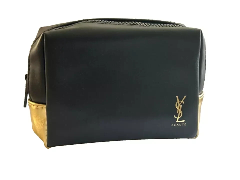 Borsa cosmetica trucco Yves Saint Laurent Beaute YSL nero oro pochette pochette pochette pochette