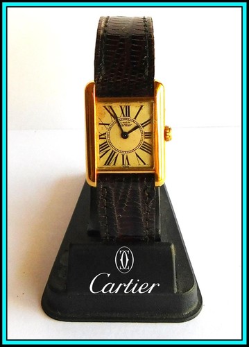Original Ladies Must de CARTIER TANK Quartz Silver Sterling Vermeil, Ref 5057001 - Picture 2 of 18