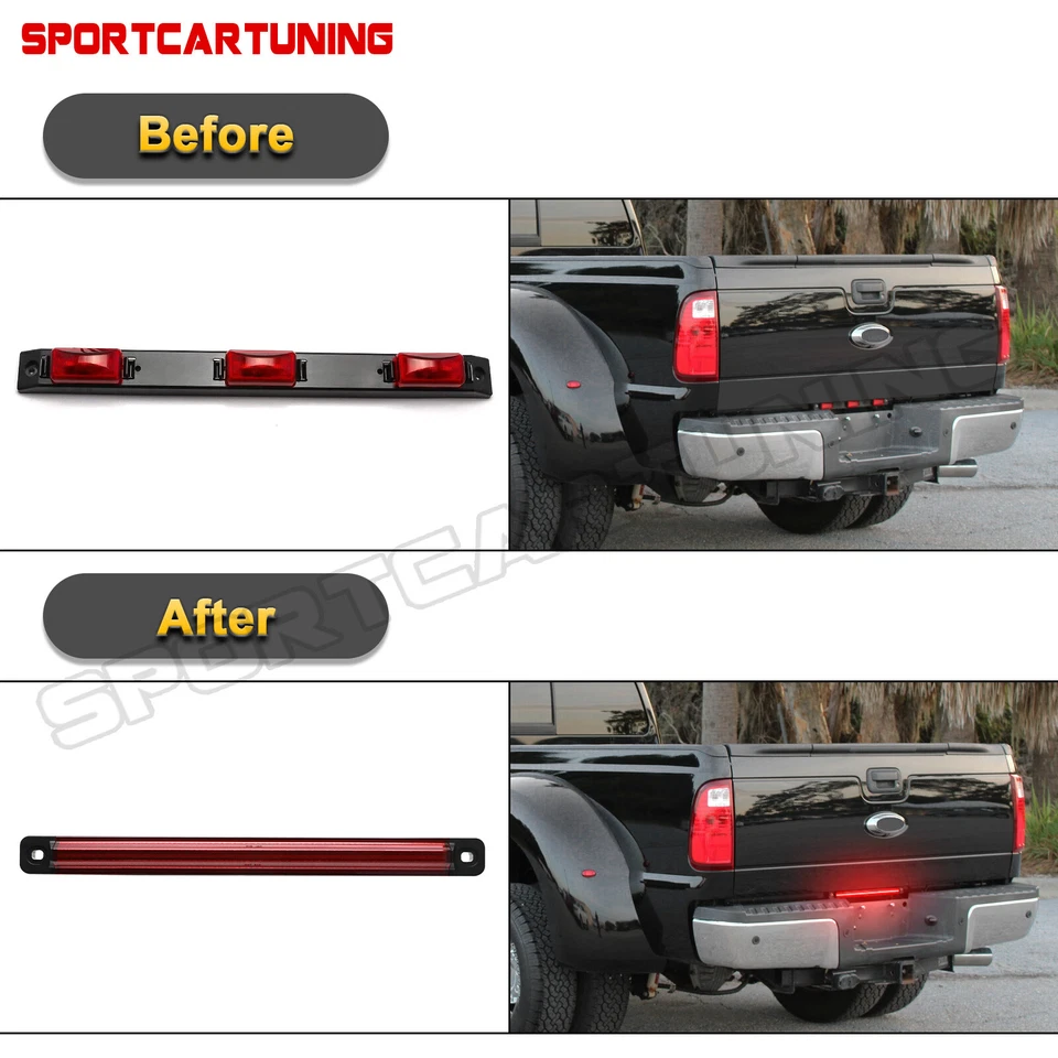 LED Truck Bed Rear Center Running For 99-2016 Ford F-350 F-450 F-550 Super Duty Foto 3 de 4