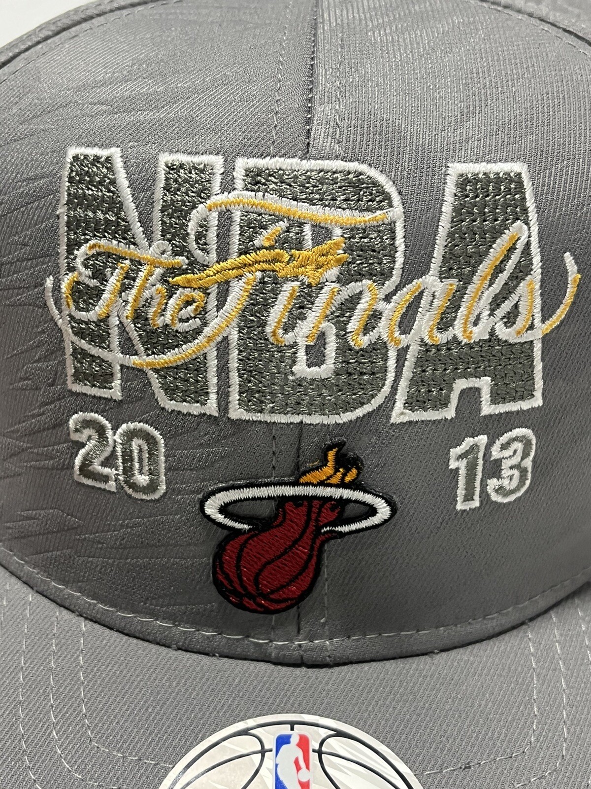 Miami Heat 2013 NBA Finals Champions Official Locker Room Cap Hat Gray image 4