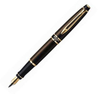 Waterman Expert Fountain Pen  Smart Brown & Gold   X Fine Pt New In Box