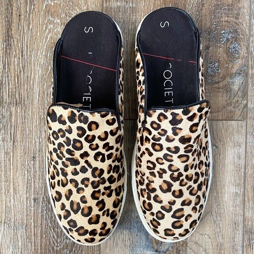 leopard mule sneaker