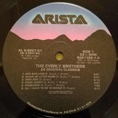 The Everly Brothers – 24 Original Classics🔥2xLP Vinyl🔥FAST,FREE SHIP🔥VG++ - Picture 8 of 8