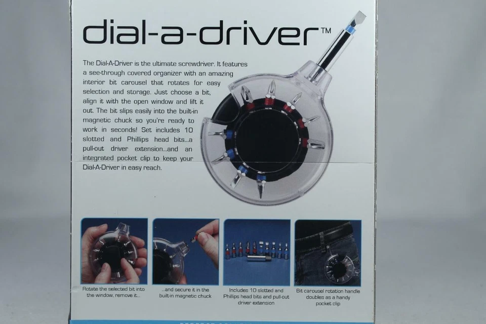 Dial-A-Driver Rotates for easy Bit Selection Screwdriver #PS6305BK NEW IN BOX! - Image 3 of 3