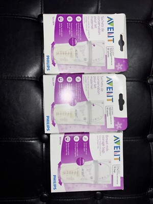 NEW, 3 BoxesPHILIPS AVENT Breast Milk Storage Bags 50 Count 6oz/180ml, SCF603/50