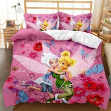 Peter Pan Tinker Bell Bedclothes Quilt Duvet Cover Girls Bedding Decor/Custom