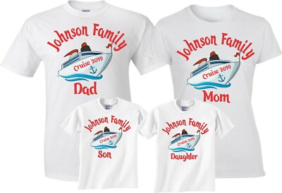 Cruise 2019 Dad Mom  FAMILY  Reunion matching funny cute T-Shirts 