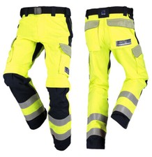 YELLOW FLAME RETARDANT HI VIZ TROUSER BALLYCLARE MULTI HAZARD ARC FLASH rrp£125