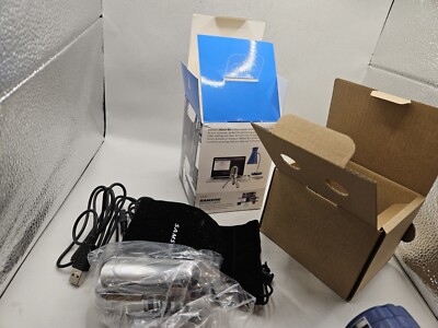Samson Meteor Mic USB Silver Microphone Noise Cancel Technology Used Condition 