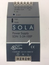 SOLA SDN 5-24-100P POWER SUPPLY 115/230VAC 2.2/1.0A 50/60HZ 24VDC/5A 24-28V