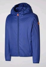 Save The Duck Unisex Kids' Shilo Hooded Jacket in Eclipse BlueSize 10 New