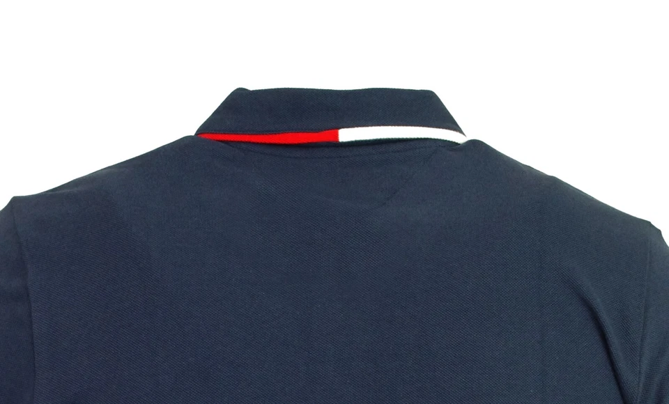 Polo Tommy Jeans Hombre Azul Marino Reg Flag Neck Polo Twilight Navy DM15076 - Imagen 3 de 4