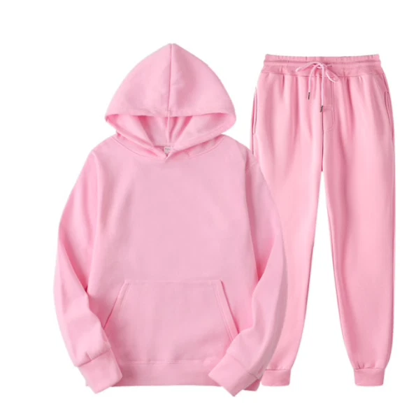 Ensemble survêtement jogging pantalon sweat capuche gris noir femme rose  hoodie