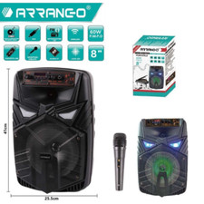 Cassa Bluetooth Portatile Acustica Stereo Fm Microfono 60w Altoparlante Speaker