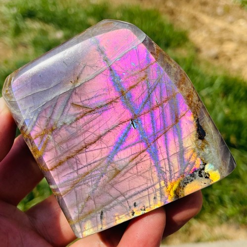 347g Natural Purple Flash Labradorite Freeform Crystal Display Specimen Healing - Picture 13 of 21