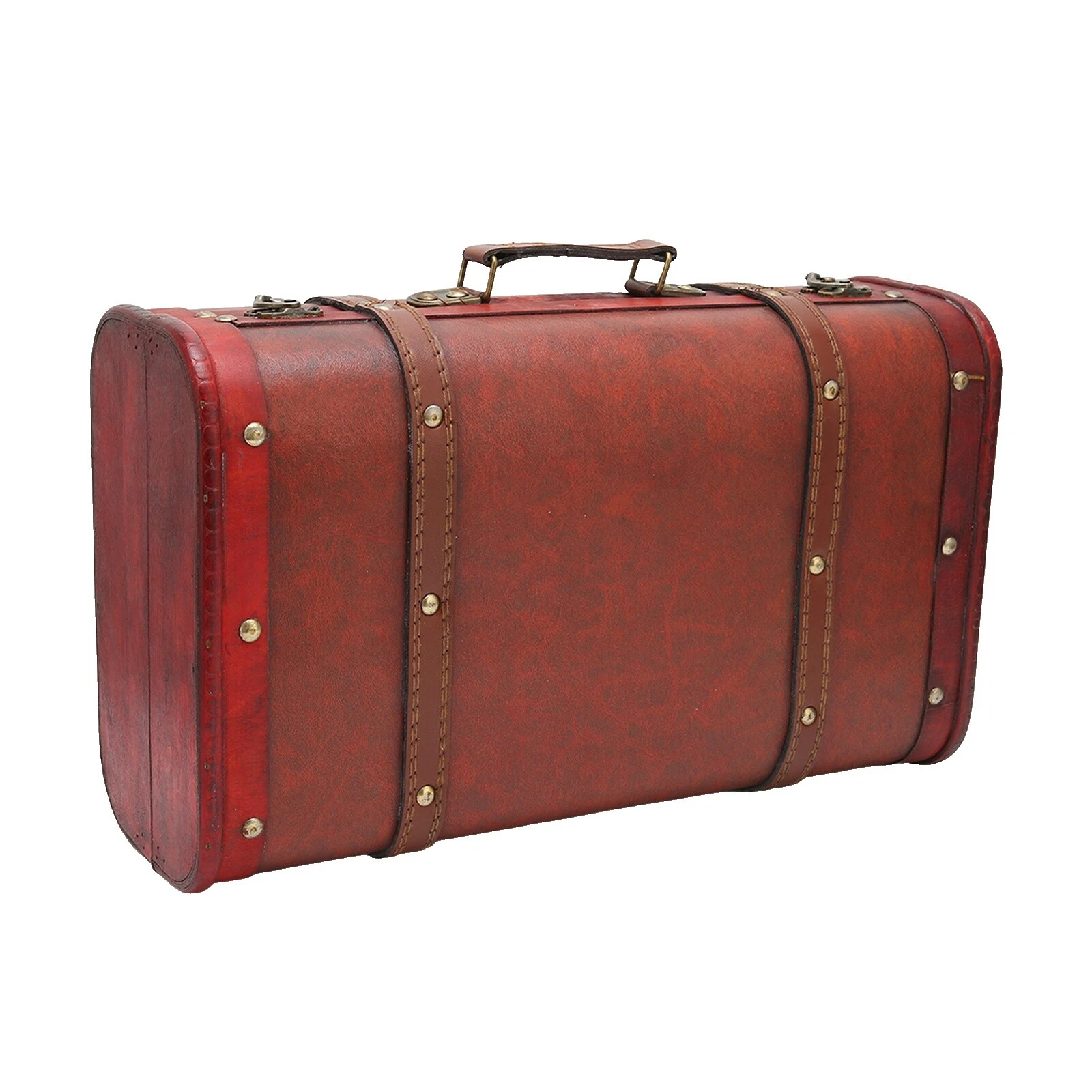 Faux Leather Vintage Suitcases Travel Accessories
