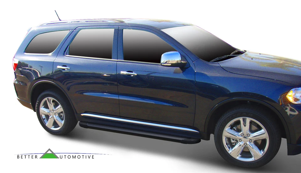 6" Aluminum Running Boards for 2011-2024 Dodge Durango Side Steps Nerf Bars BLK Foto 3 de 4