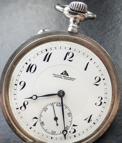 Glashütte i/Sa Silber 800 Deutsche Präzisionsuhr 1A Qualität Antike Taschenuhr - Imagen 3 de 12