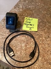 Fitbit Surge Small Black GPS HR Heart Rate Sleep Activity Fitness Tracker Watch