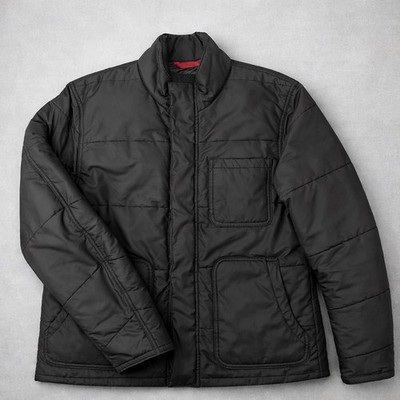 AETHER Primaloft Insulated Technical Field Jacket Puffer Moto Mens Small Black