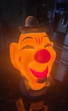 Vintage 1970s Clown Head Lamp NY Vinyl Prod Co/G Bellioc Design Tested Works!