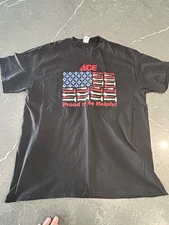 ACE Hardware XL  T-Shirt Black Patriotic Proud To Be Helpful Flag