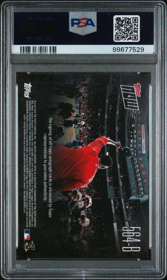 2016 Topps Now — Дэвид Ортис No564-B зеленые автографы /199 (AU) - Изображение 2 из 3