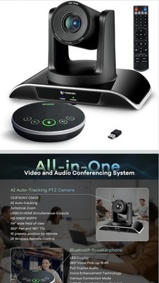 TONGVEO All-In-One Conference Camera & Speakerphone System TV-V3H+M3B NEW NIB