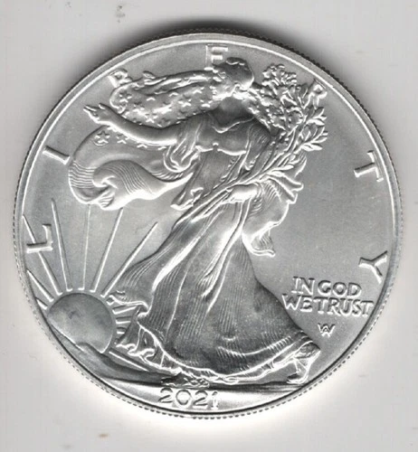 2021 W WALKING LIBERTY AMERICAN EAGLE .999 FINE SILVER DOLLAR COIN 1oz. $1 USA