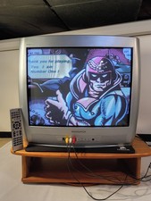 Magnavox 20" CRT TV Retro Gaming Tested Remote W Remote CLEAN Front Aux Ports