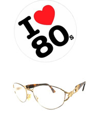 Vintage Women's Prescription Glasses Frame 80's TIMELESS Gold Metal