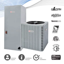 Central Air Conditione System 4 Ton  48000 Btu R410A  15 SEER2 Ducted  Heat Pump