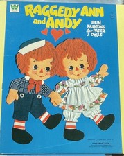 Raggedy Ann  Andy Whitman Paper Doll set Un-cut NEW 1974 Bobbs-Merrill NOS