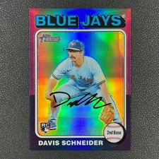 2024 Topps Heritage High Number - Davis Schneider Purple Refractor#AN