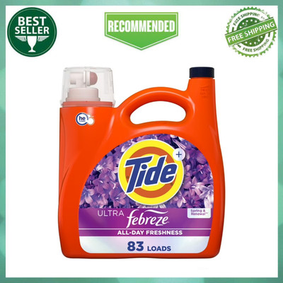 Tide Ultra Febreze Liquid Laundry Detergent HE Spring Renewal 117 Oz, 83 Loads