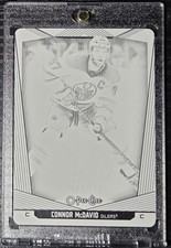 2024-25 O-PEE-CHEE HOCKEY BLACK PRINTING PLATE 1/1 CONNOR McDAVID OILERS #24