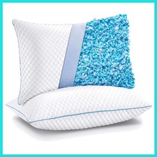 Cooling Bed Pillows Standard Size Set of 2,Shredded Memory Foam Pillows with ...