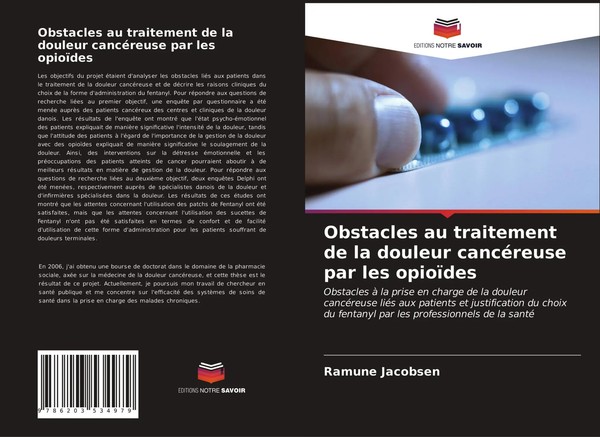 Obstacles Au Traitement De La Douleur CancéReuse Par Les OpioïDes Jacobsen Buch-image